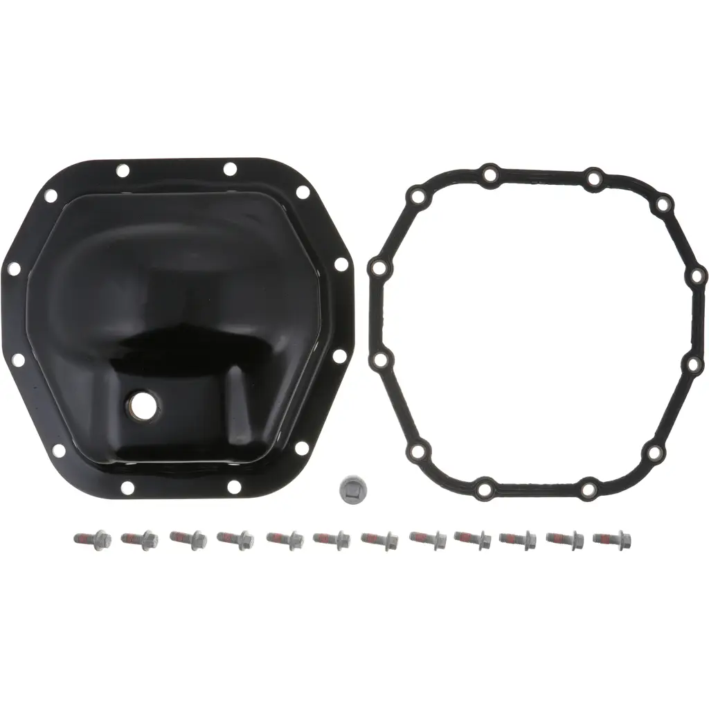 Spicer 10063376 Dana 35™ AdvanTEK® Diff Cover, Gray Stamped Steel - Fits 2018+ Jeep Wrangler JL (Rubicon; Unlimited Rubicon) - Dana 44 AdvanTEK Axle - Rear Axle - NON-RETURNABLE