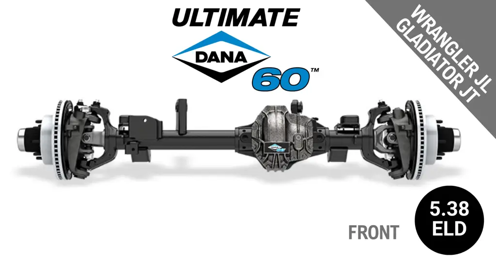 Ultimate Dana 60™ Crate Axle, Fits 2018+ Jeep Wrangler JL, 2020+ Jeep Gladiator JT - Front Axle - 5.38 Gear Ratio, Eaton ELocker® - 10056030 - NON-RETURNABLE