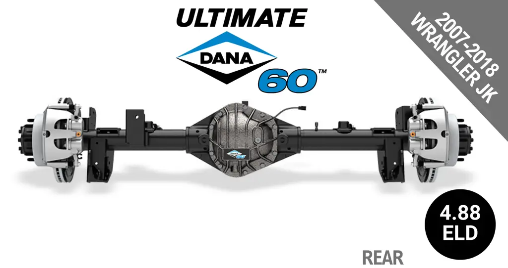 Ultimate Dana 60™ Crate Axle, Fits 2007-2018 Jeep Wrangler JK - Rear Axle - 4.88 Gear Ratio, Eaton ELocker® - 2023612-1 - NON-RETURNABLE